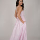 Abby White Pink Striped Dress