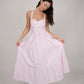 Abby White Pink Striped Dress