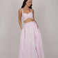 Abby White Pink Striped Dress