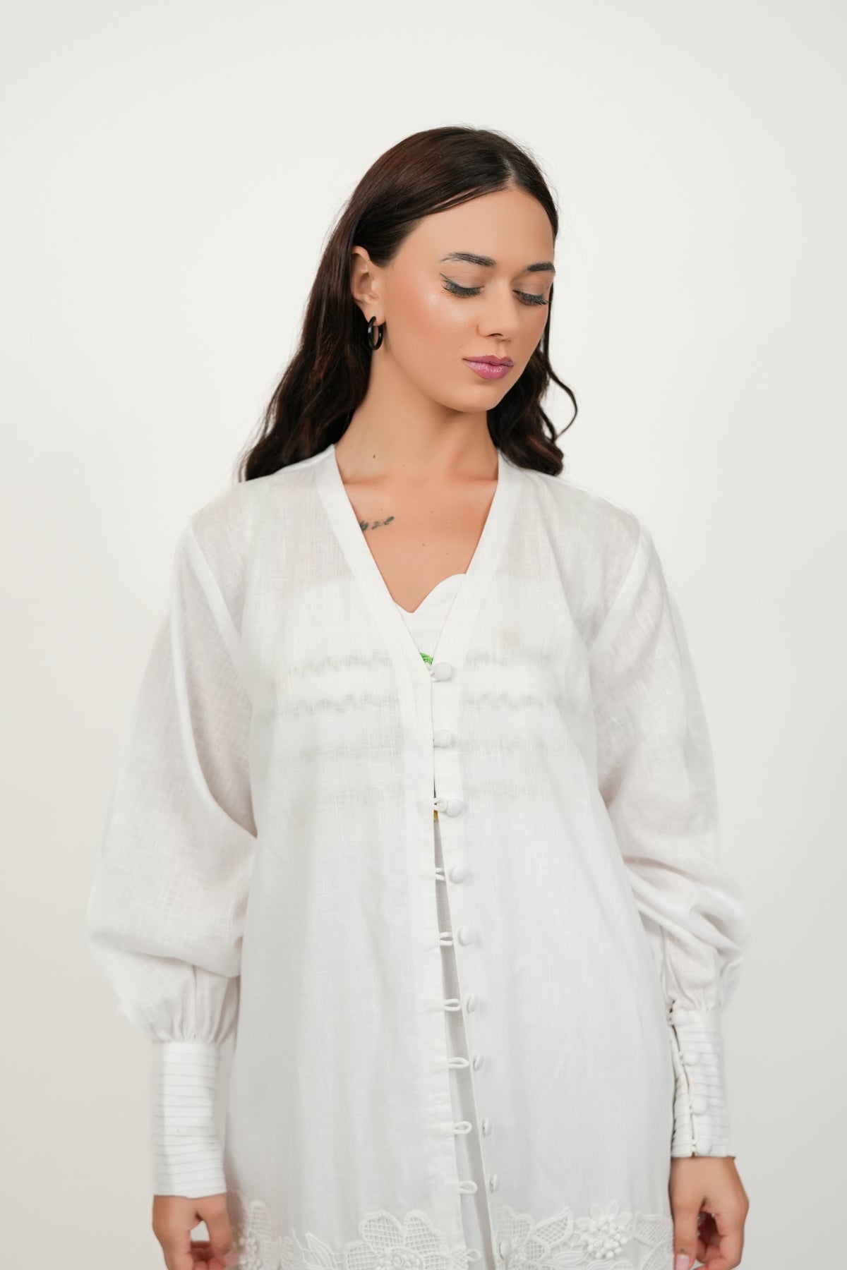 Safaa White Kimono