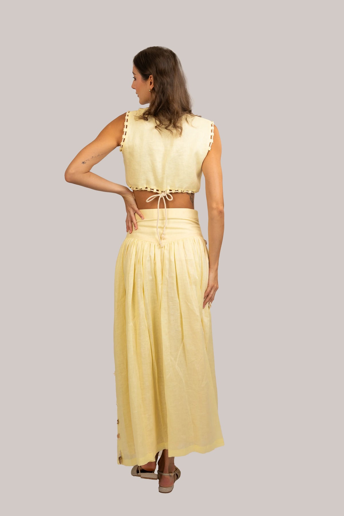 Ariel Yellow Maxi Skirt