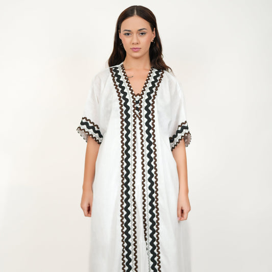 Coral White Kimono