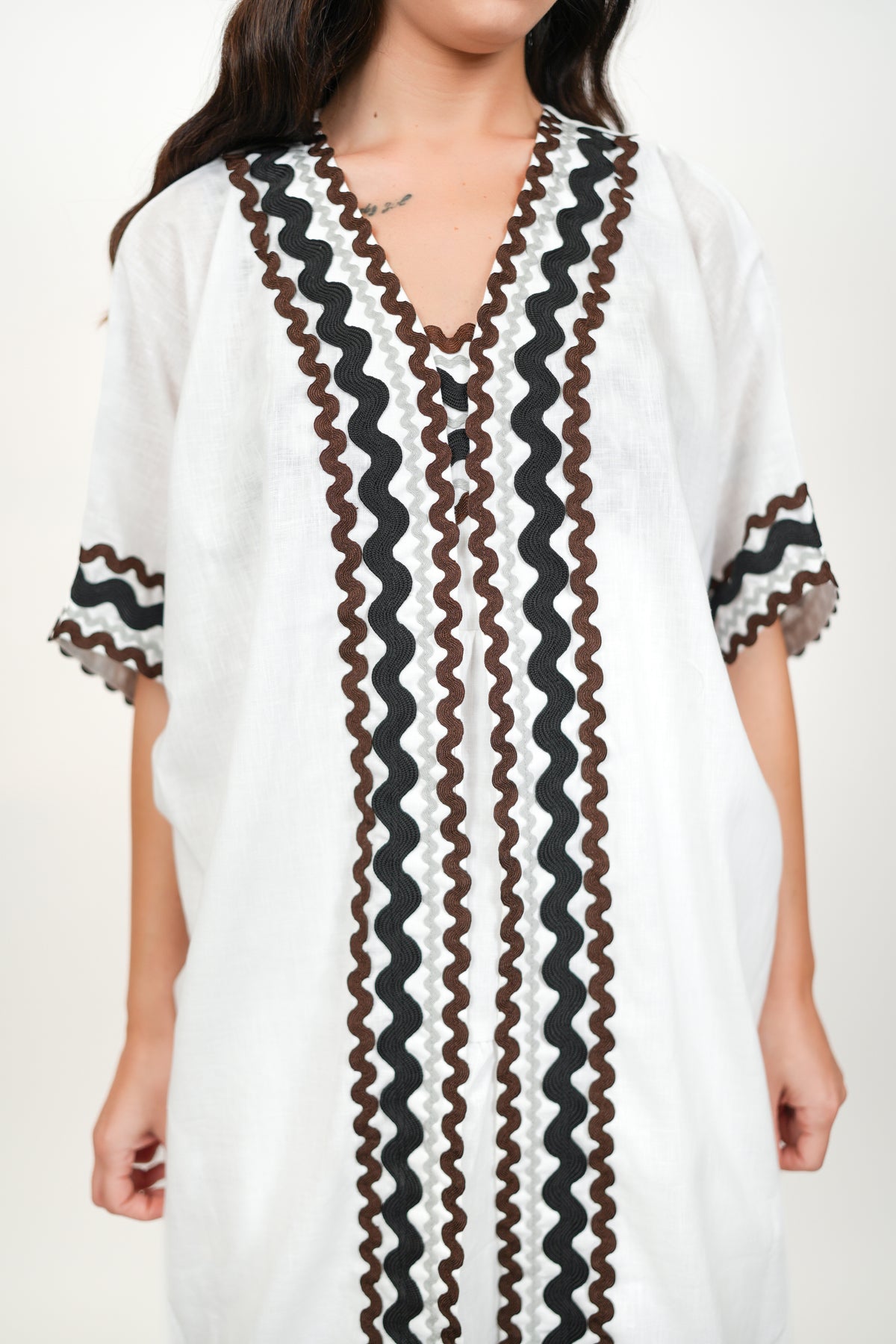Coral White Kimono