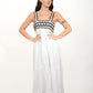 Coral White Dress