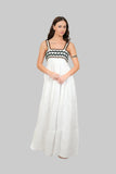 Coral White Dress