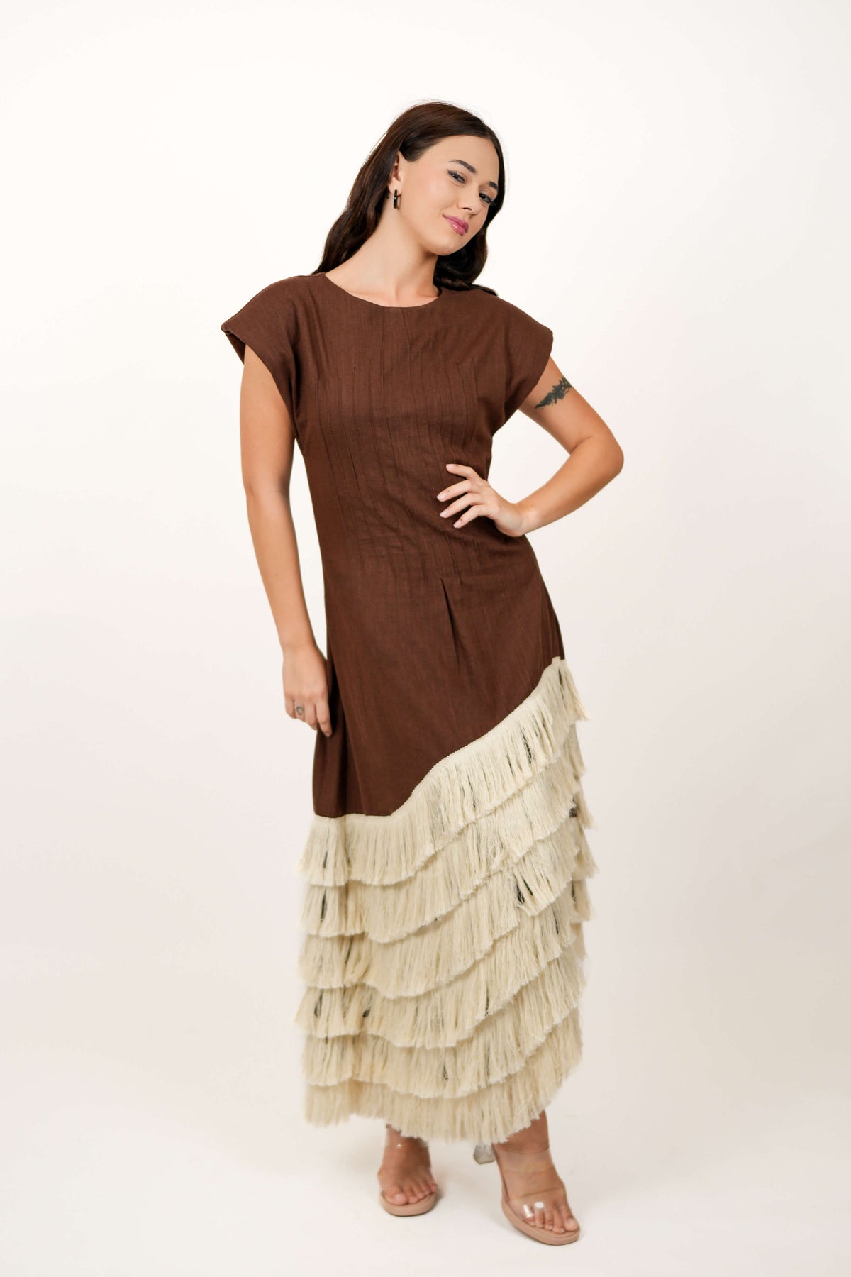 Clove brown Maxi dress