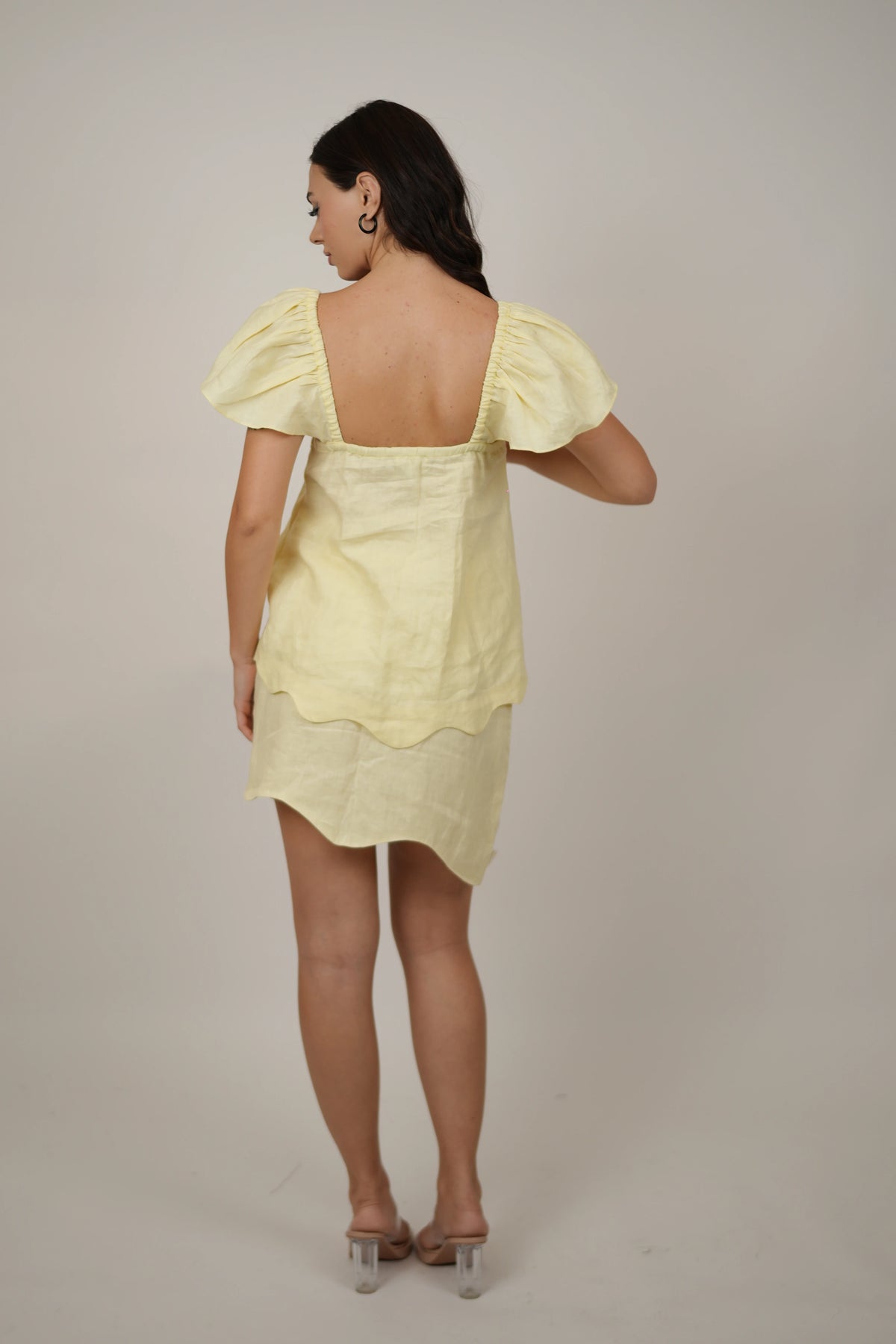 Hazel Yellow Linen Top
