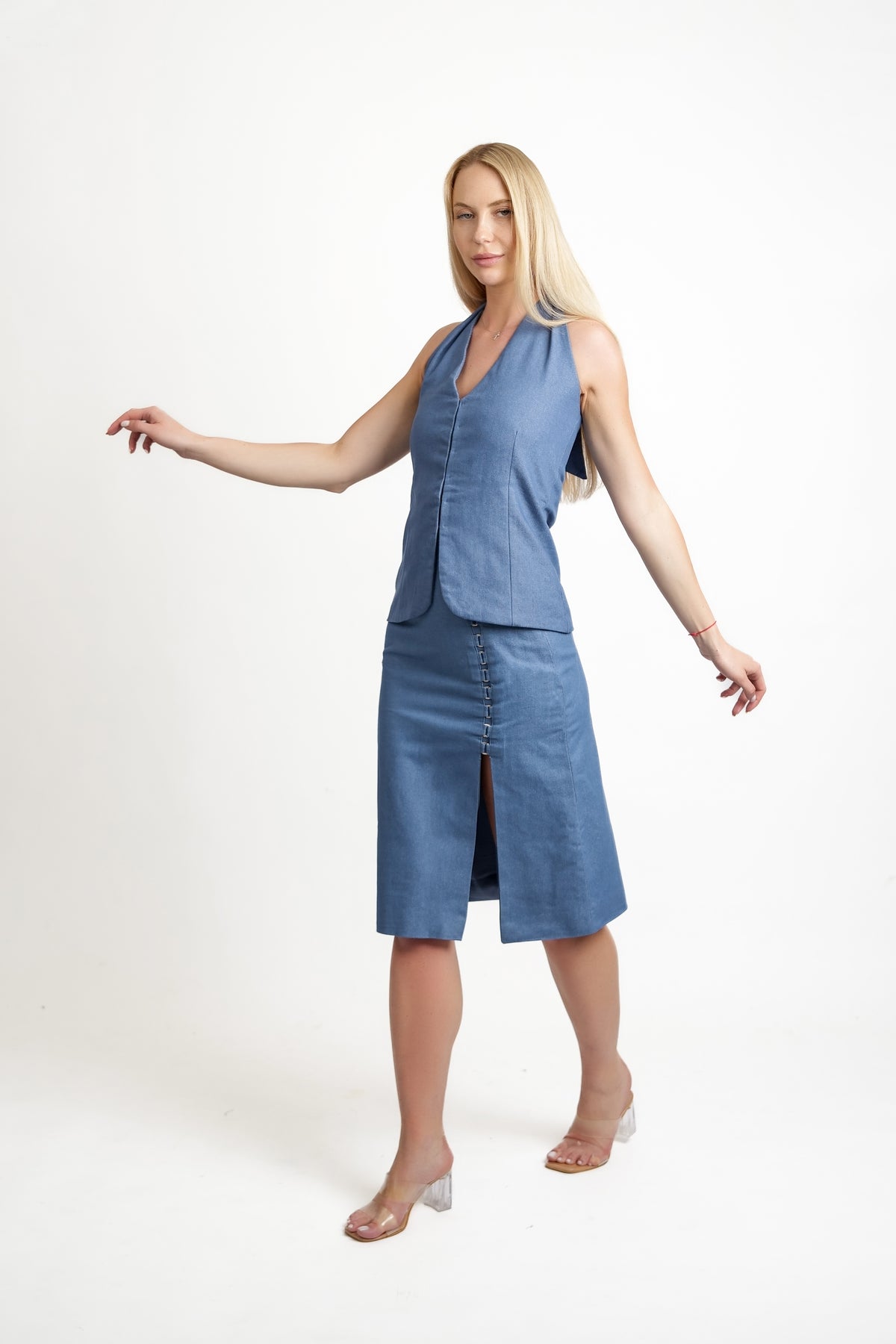 VERONICA BLUE SKIRT