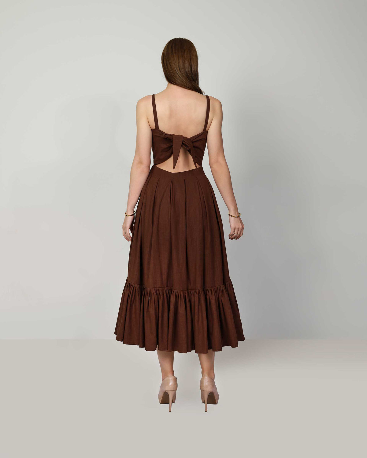 Daphne Brown Linen Dresss