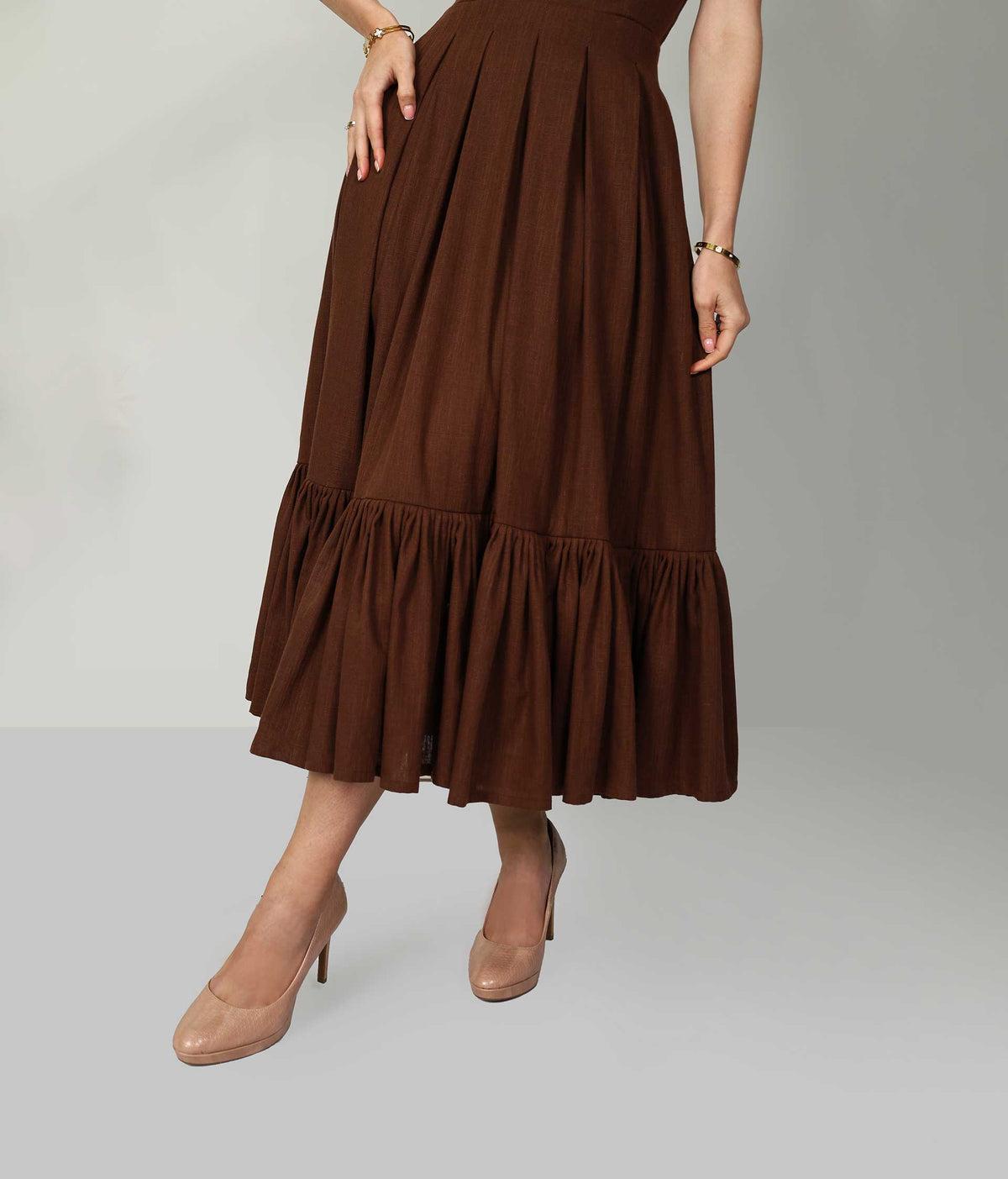 Daphne Brown Linen Dresss