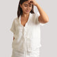 Mogra White Linen Top