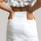 Mogra White Linen Skirt