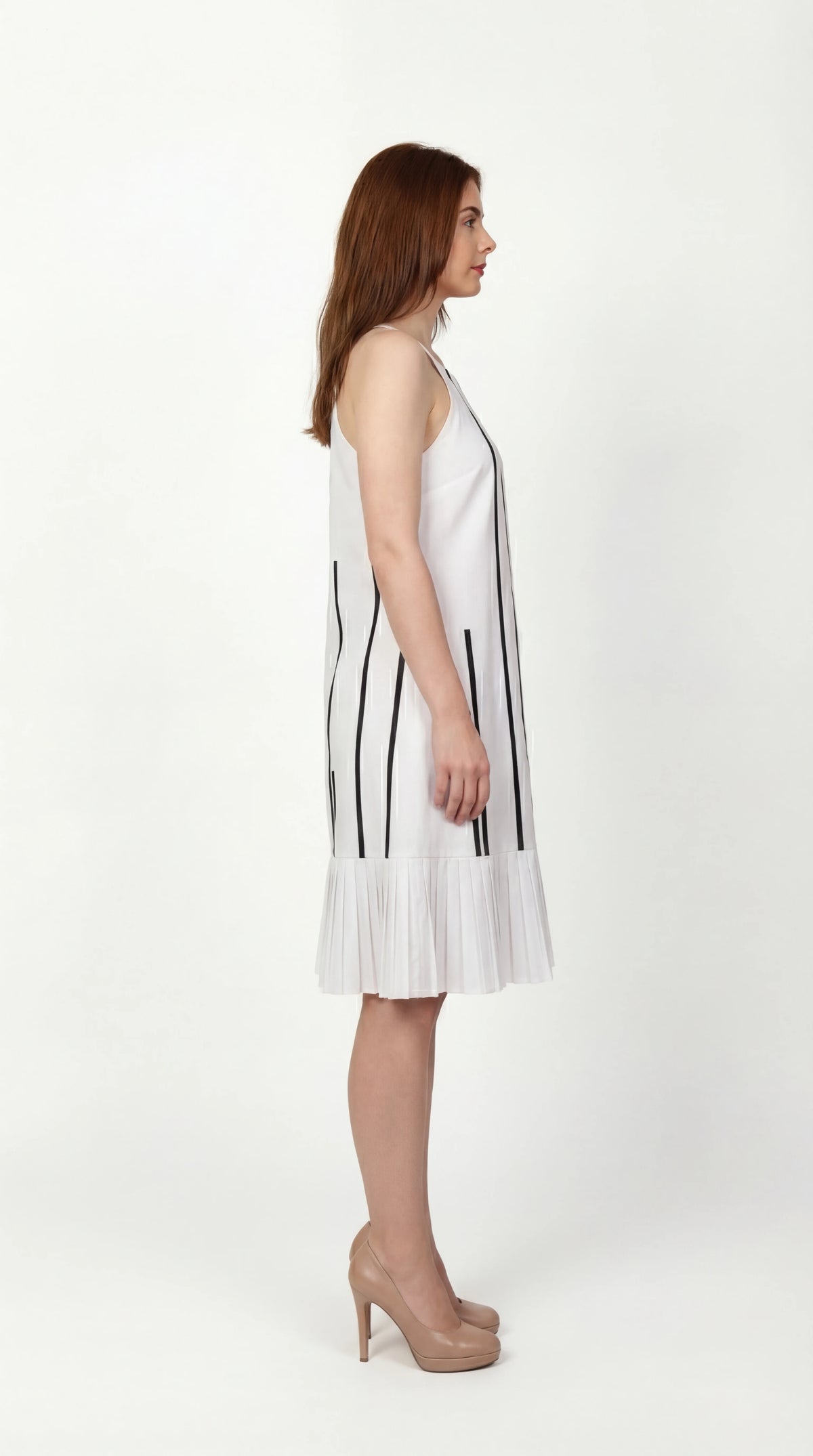 Pulse Dress White Sleeveless Linen Dress