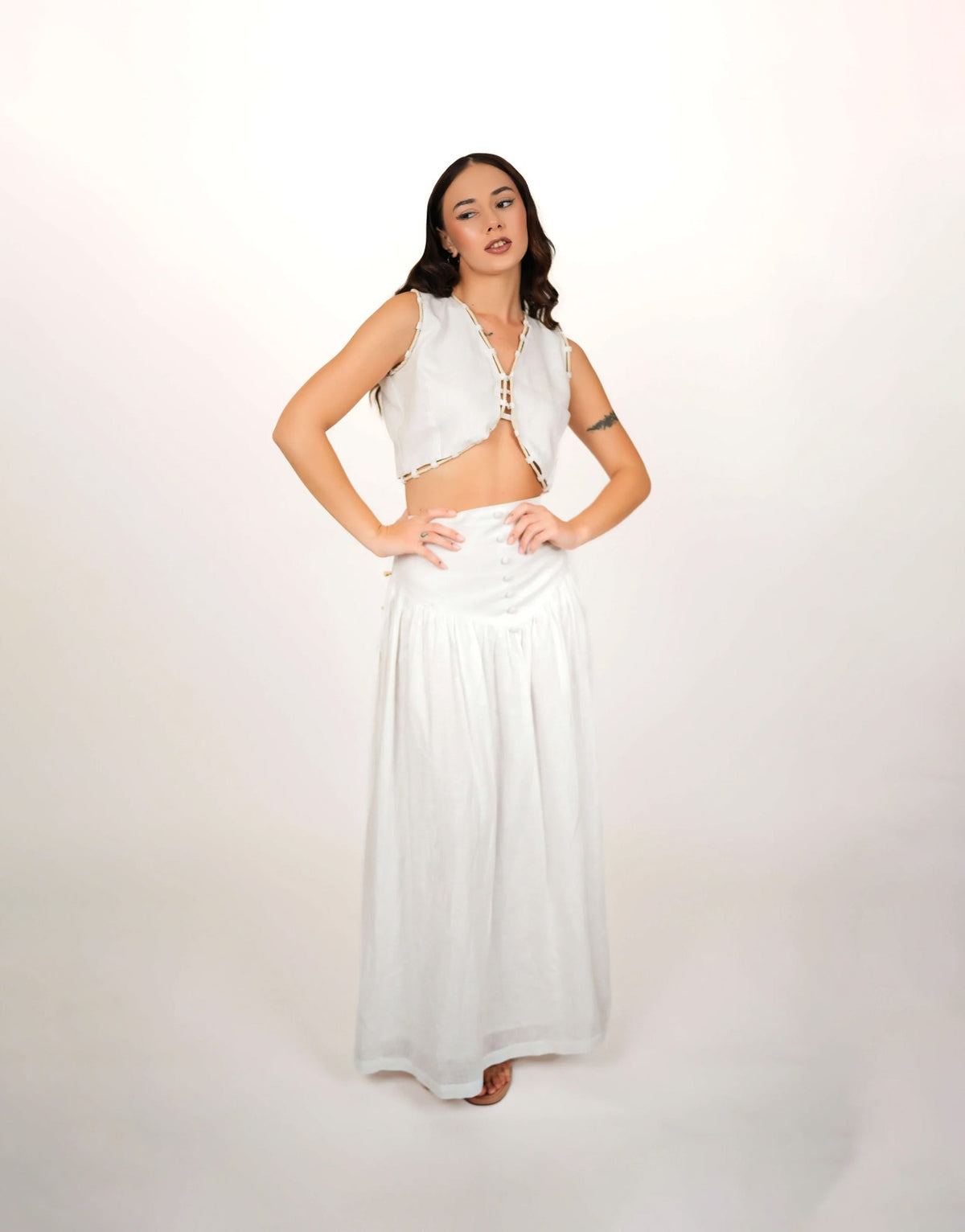 Ariel White Co-ord Set