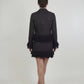 Whip Black Linen Skirt