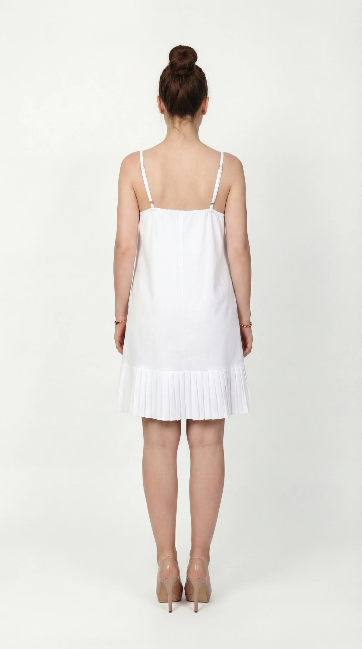Pulse Dress White Sleeveless Linen Dress