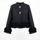 Whip Black Linen Top