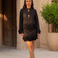 Whip Black Linen Top