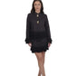 Whip Black Linen Skirt