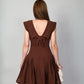 TIFFANY DRESS BROWN - mudafashions